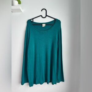 Buttercream Bamboo Made In Canada Teal Long Sleeve Women's Top